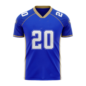 Camisetas de Fútbol Americano Personalizadas 2026 para Jóvenes y Adultos, 100% Poliéster Sublimado, Cuello en V, Manga Corta - Product Image 1