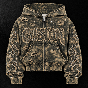 Fournisseur de sweats à capuche zippés en gros avec sweats à capuche zippés en molleton de coton brossé pour la vente en gros de sweats à capuche zippés effet délavé pour les États-Unis - Product Image 6