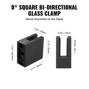 40 pièces de pinces de fixation en verre trempé de 0,31 po et 0,47 po, en acier inoxydable 304, supports de garde-corps en verre carré, pinces à verre - Product Image 5