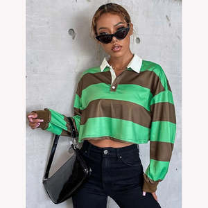 เสื้อโปโลกอล์ฟพิมพ์ลายสำหรับผู้หญิงขายส่ง ผลิตจากโพลีเอสเตอร์ สำหรับกีฬา ออกแบบได้ตามต้องการ - Product Image 1