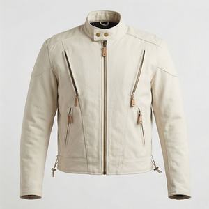 Chaqueta de cuero para motocicleta NAI-0498B, abrigo de motociclista a la moda, ropa exterior, equipo de protección para motociclismo, color personalizado. - Product Image 1