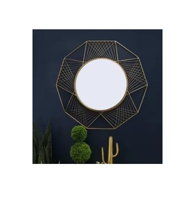 Indian Handcrafted <b>metal</b> <b>Frame</b> Modern Wall Mounted Mirror for Bedroom and Bathroom Wedding Decor - Product Image 4