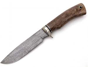 Couteau à désosser utilitaire de cuisine en acier Damas artisanal avec manche en bois de noyer naturel - Product Image 5