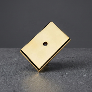 Poignées de meubles modernes en laiton bronze, plaque arrière rectangulaire, design classique durable, pour portes, tiroirs, commodes, maison et bureau - Product Image 4