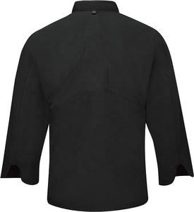 Veste de chef professionnelle à manches longues, double boutonnage, avec fermeture à boutons et col montant, uniformes de chef pour hommes - Product Image 6