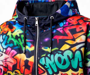 Ensemble de survêtement unisexe hiver 2026 Discover-Impex, imprimé graffiti coloré, 100 % coton, veste à capuche personnalisée par sublimation - Product Image 4