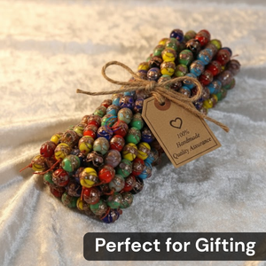 EXCEL EXPORTS Cuentas Sueltas de Vidrio Lampwork Multicolor de 8 Pulgadas (13x17mm) |   Cuentas Decorativas Hechas a Mano para Manualidades - Product Image 5