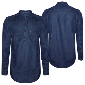 Wholesale High Quality Long Sleeve Woven <b>Men's</b> Shirts <b>Men's</b> Denim Shirts Denim <b>Jeans</b> Dress Shirts for <b>Men</b> - Product Image 4