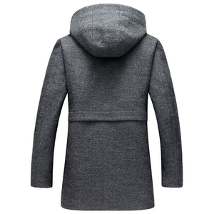 <b>Men's</b> <b>Long</b> Notch Lapel Coat Premium Winter <b>Overcoat</b> Comfortable Elegant Fashion Clothing Wholesale Manufacturer Blend Warm - Product Image 2