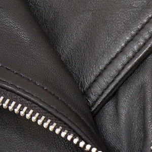 Vestes en cuir pour femmes, vestes en cuir matelassées chaudes d'hiver avec col rabattu et doublure en cuir pour l'extérieur - Product Image 5