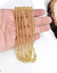 ลูกปัดควอตซ์ฮันนี่ทรงเหลี่ยมขนาด 6 ถึง 7 มม. อัญมณีธรรมชาติสำหรับทำเครื่องประดับชั้นดี - Product Image 6