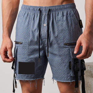 Pantalones cortos cargo de lona transpirables de secado rápido estilo vintage para hombre, para uso casual al aire libre. - Product Image 4