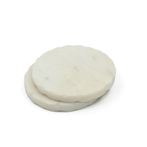 Posavasos Redondo de Mármol Natural con Borde Rústico, Protector de Mesa Resistente al Calor, Decoración Moderna para el Hogar, Proveedor Mayorista - Product Image 1