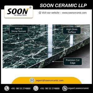 SOON CERAMIC LLP SPIDER VERDE Calcita, Gran Losa Pulida, Diseño Moderno y Ecológico, Modelo 3D, Decoración de Pared para Sala de Estar - Product Image 6