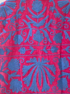 Veste en velours brodée à la main à col mandarin pour femme, motif floral, décontractée, à manches longues, épaisse et chaude pour l'hiver - Product Image 4