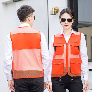 Chaleco de Trabajo Unisex de Alta Visibilidad, Reflectante, de Malla de Poliéster Transpirable, con Múltiples Bolsillos, Negro con Ribete Amarillo, Uniforme de Seguridad - Product Image 2