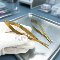 Ciseaux à broder incurvés en acier inoxydable plaqué or, non pliables, pour la broderie, le modelage des sourcils, le bricolage et les soins de beauté