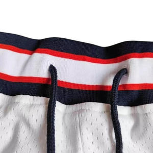Pantalones cortos de boxeo de malla negra, holgados, deportivos, transpirables, para hombre, estilo baloncesto estadounidense, con cordón ajustable. - Product Image 3