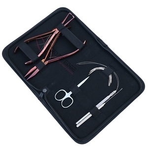 Nuevo Kit de Herramientas para Extensiones de Cabello con Kit de Instalación Microlink, Removedor de Cuentas, Alicates de Crimpado, Tijeras para Cortar Hilo y Agujas en Forma de C - Product Image 1