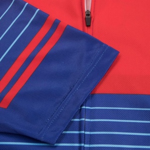 Tenues de cyclisme sur mesure de qualité supérieure, respirantes, 100 % polyester, manches courtes pour hommes, avec logo personnalisé. - Product Image 6