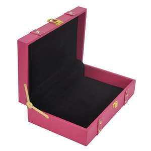 Pink Color Leather Gift Boxes & <b>Bins</b> Factory Price Handmade Storage Box Custom Size & Color Available Decorative Luxury Box - Product Image 3