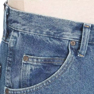 กางเกงยีนส์ทรงตรงเอวกลางสไตล์วินเทจสำหรับผู้ชายรุ่นใหม่ล่าสุด ทรงเข้ารูป ย้อมสีแบบย้อมเส้นด้าย - Product Image 3