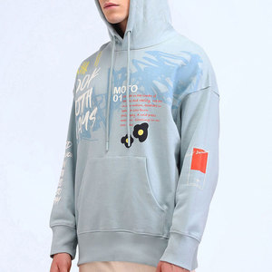 Men's Gym Fitness Pullover <b>Hoodie</b> with Casual Pocket Printing Design Knitted Sweatshirt Anti-Shrink and Anti-Wrinkle <b>Hoodie</b> - Product Image 2