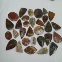 Venta al por mayor de alta calidad Natural Indonesia musgo ágata Natural cabujón piedras preciosas artesanías curación cristal 3X2,5 cm