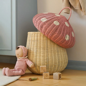 Cesta de Almacenamiento de Juguetes para Niños, Tejida a Mano, con Tapa de Ratán, Organizador para Dormitorio Infantil, Venta al Por Mayor - Product Image 6