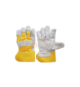Gants de sécurité en cuir de vachette de haute qualité, en cuir croûte de vachette, pour travaux lourds et industries de la construction - Product Image 2