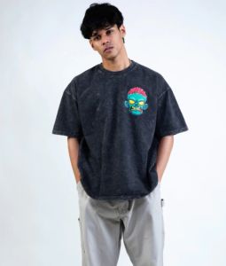 เสื้อยืดสตรีทแวร์พิมพ์ลาย DTF เสื้อยืดสตรีทแวร์พิมพ์ลาย DTF ผ้าหนา 300 GSM สำหรับแฟชั่นฤดูหนาว เสื้อยืดผู้ชาย - Product Image 4