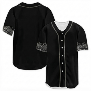 Custom <b>Baseball</b> Jersey Sublimated Breathable Mesh V-neck Full Button Unisex Adult Team Uniform OEM Service Customized Team Name - Product Image 1
