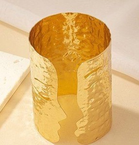 Boho Chic Hammered Brass Cuff Stack Wedding Party Festive <b>Adjustable</b> Customized Vintage Chunky Bangle Statement Jewelry <b>Bracelet</b> - Product Image 5