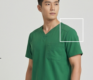 Hauts de travail médicaux pour hommes – Chemises de bloc opératoire à manches courtes pour professionnels de la santé - Product Image 3