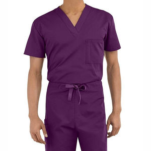 Summer Hospital Scrubs Solid Red Color Scrubs Suits for Women V Neck Hospital Uniform Medical <b>Nurse</b> Suits Sets - Product Image 4