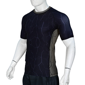 Camiseta de Compresión de Manga Corta Personalizada para Hombre, con Estampado Sublimado, para MMA, BJJ, Grappling, Gimnasio, Entrenamiento, Venta al Por Mayor - Product Image 5