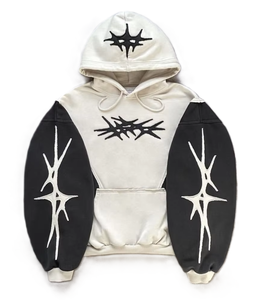 Sweat-shirts à capuche unisexes pour enfants, coupe ample, en molleton de coton épais, doux, de qualité supérieure, style streetwear, effet usé, brodés - Product Image 1