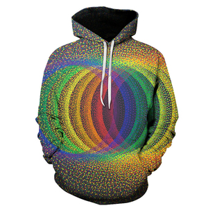 Sweat à capuche en polaire à sublimation numérique pour l'automne, design streetwear complet, personnalisable, en polyester/coton, avec fermeture éclair - Product Image 6