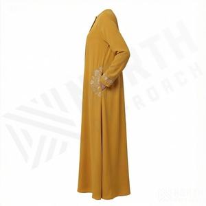 ชุดกิโมโนแบบ OEM ปี 2025 เสื้อคลุมอาบายะ ผ้าโพลีเอสเตอร์เนื้อนุ่ม ยืดหยุ่นสูง หนาขึ้น สำหรับผู้หญิงมุสลิม คอวี แขนยาว เหมาะสำหรับงานปาร์ตี้ รอมฎอน งานแต่งงาน - Product Image 3
