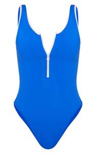 Traje de baño retro de aventura para mujer 2026, estampado personalizado, sin espalda, de una pieza, moldeador, con shorts, nuevo, de contraste de color - Product Image 6