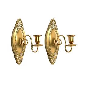 Portavelas de metal negro con forma rectangular, decoración para el hogar, portavelas, portavelas de pared - Product Image 2