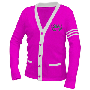 Custom College Open Front Knitted <b>Cardigan</b> <b>Sweater</b> Embroidered Patch Button Casual Winter Style Applique Design <b>Cardigan</b> - Product Image 6