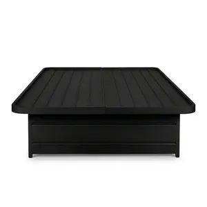 Base de Cama Metálica XL con Recubrimiento de Polvo Negro, 16 Pulgadas de Altura, Resistente, para Motel, Hostelería, Moderna, MPBF0001 - Product Image 3