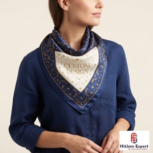 Écharpe carrée en soie imprimée sur mesure de qualité supérieure, châle, fabricant de textiles OEM ODM, fournisseur exportateur, produit en tissu personnalisé - Product Image 5