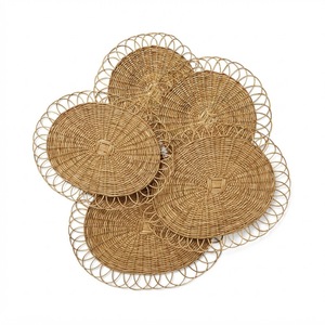 Set de table rond en rotin tressé à la main, naturel, écologique, pour la décoration de la maison et des restaurants - Product Image 3