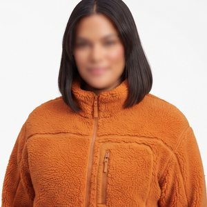 Chaquetas de Forro Polar Sherpa para Mujer, Ropa de Invierno Cálida para Exteriores, Chaqueta de Forro Polar Sherpa con Bolsillo en el Pecho, Chaquetas de Forro Polar para Damas - Product Image 5