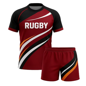 Conjunto de Uniforme Personalizado para Voleibol y Rugby |   Ropa Deportiva Transpirable de Secado Rápido 100% Poliéster |   Kit de Entrenamiento para Equipos con Impresión de Logotipo Personalizado - Product Image 1