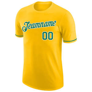 Camiseta de Béisbol Sublimada Amarilla para Hombre, Personalizable con Nombre y Número, Uniforme de Béisbol OEM, Camisetas Deportivas para Hombre - Product Image 3