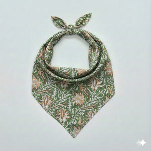 Pañuelo Cuadrado de Algodón con Estampado Floral Desert Bloom - Accesorio Casual para Mujer, Transpirable y de Secado Rápido - Product Image 1