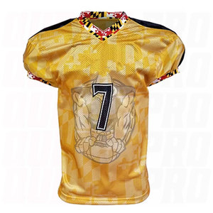 Jersey de Fútbol Americano Personalizado OEM, Manga Corta, Tejido Transpirable de Alto Rendimiento, Número y Nombre del Equipo Personalizados, Talla Grande, Duradero - Product Image 5